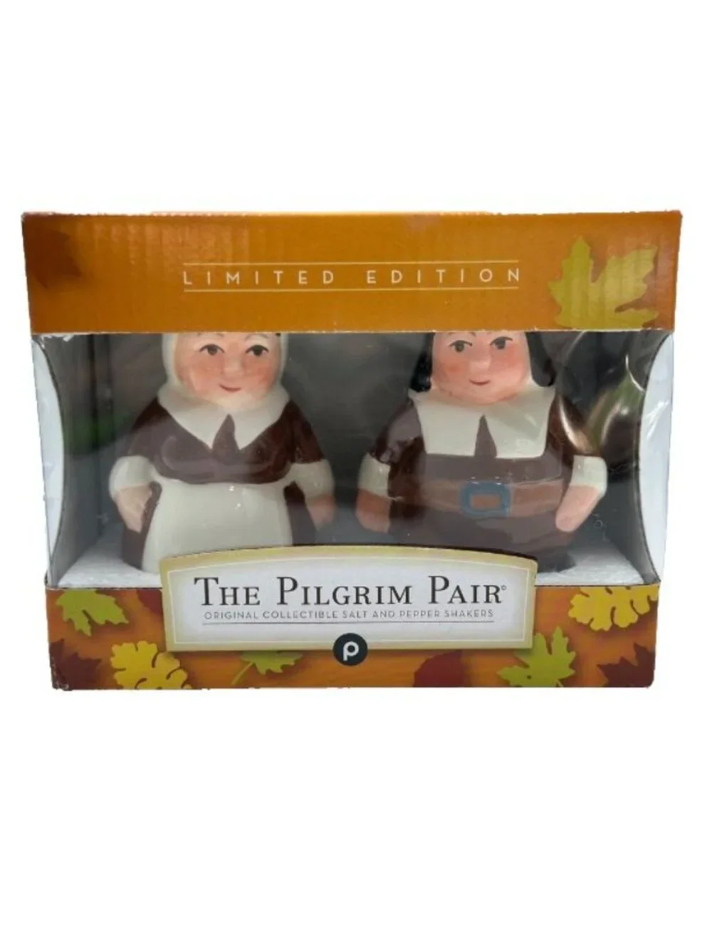 Publix The Pilgrim Pair Salt and Pepper Shaker Thanksgiving Limited Edition